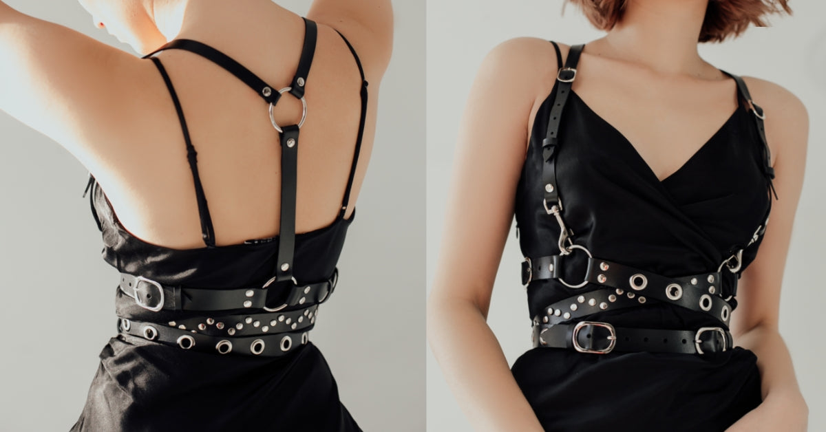 Waist Belt Harness, Strap Harness Top, Leather Bra Harness, Chest Harness,  Fashion Harness, Womens Harness, Under Bust Harness, Sexy Erotic 