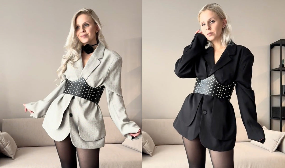 How to Pair Corset Belts with Oversized Shirts, Blazers, and T-Shirts