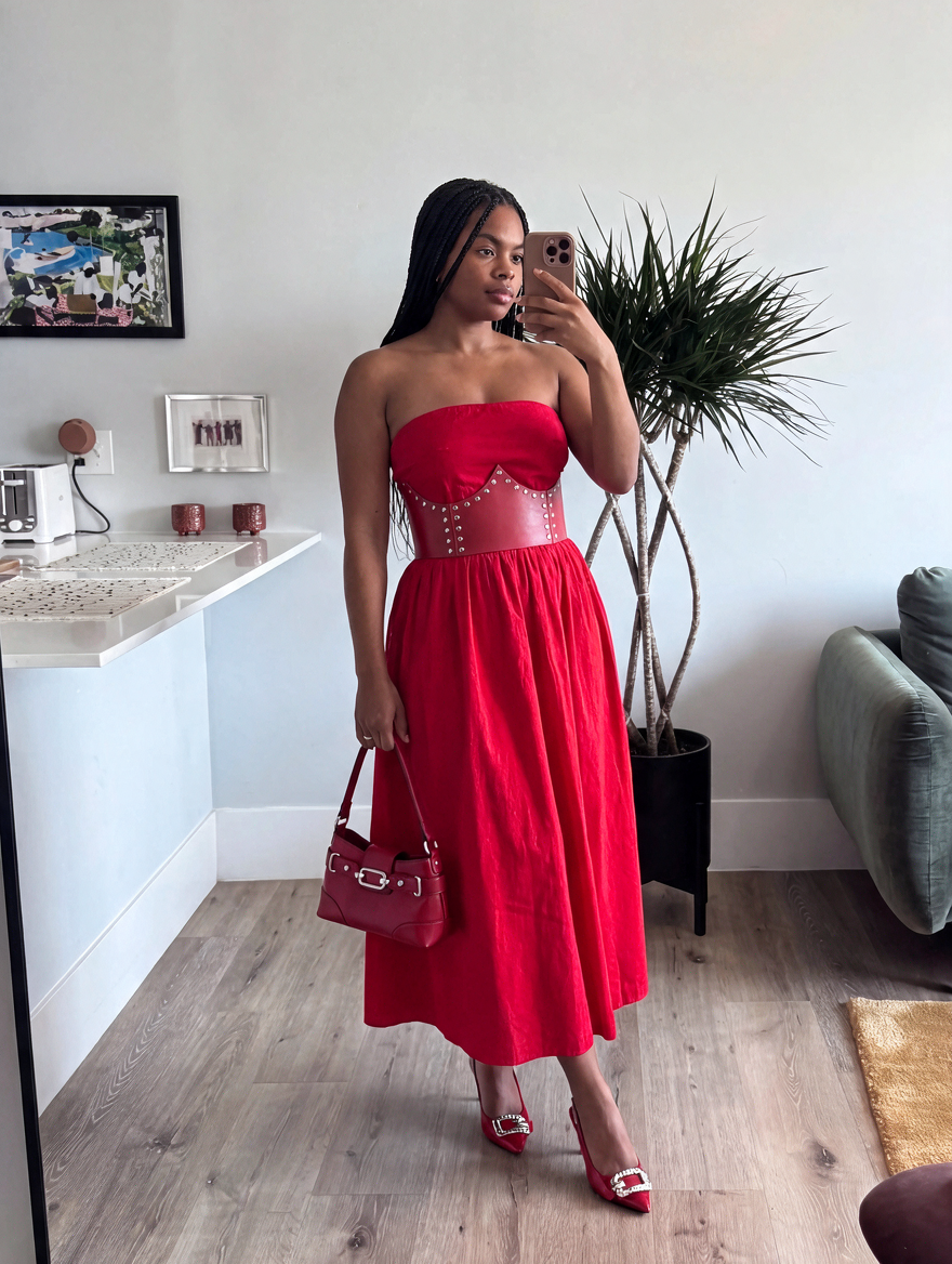 How to Style a Corset Belt Over a Dress