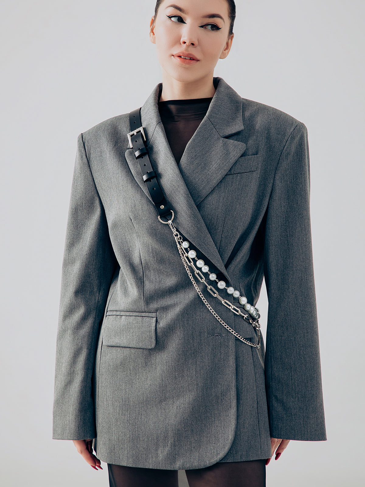 Diagonal Harness Black - buy online, Leather body harness in Bleak ...