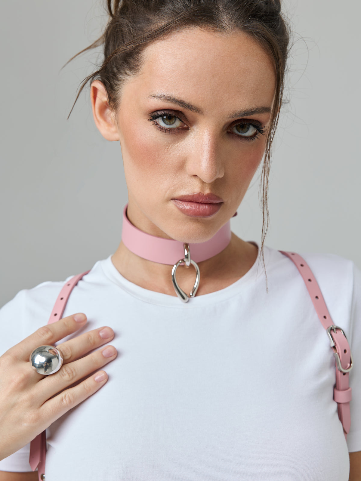 Harp Choker Pink