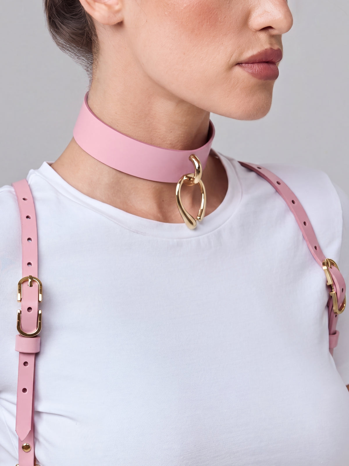 Harp Choker Pink
