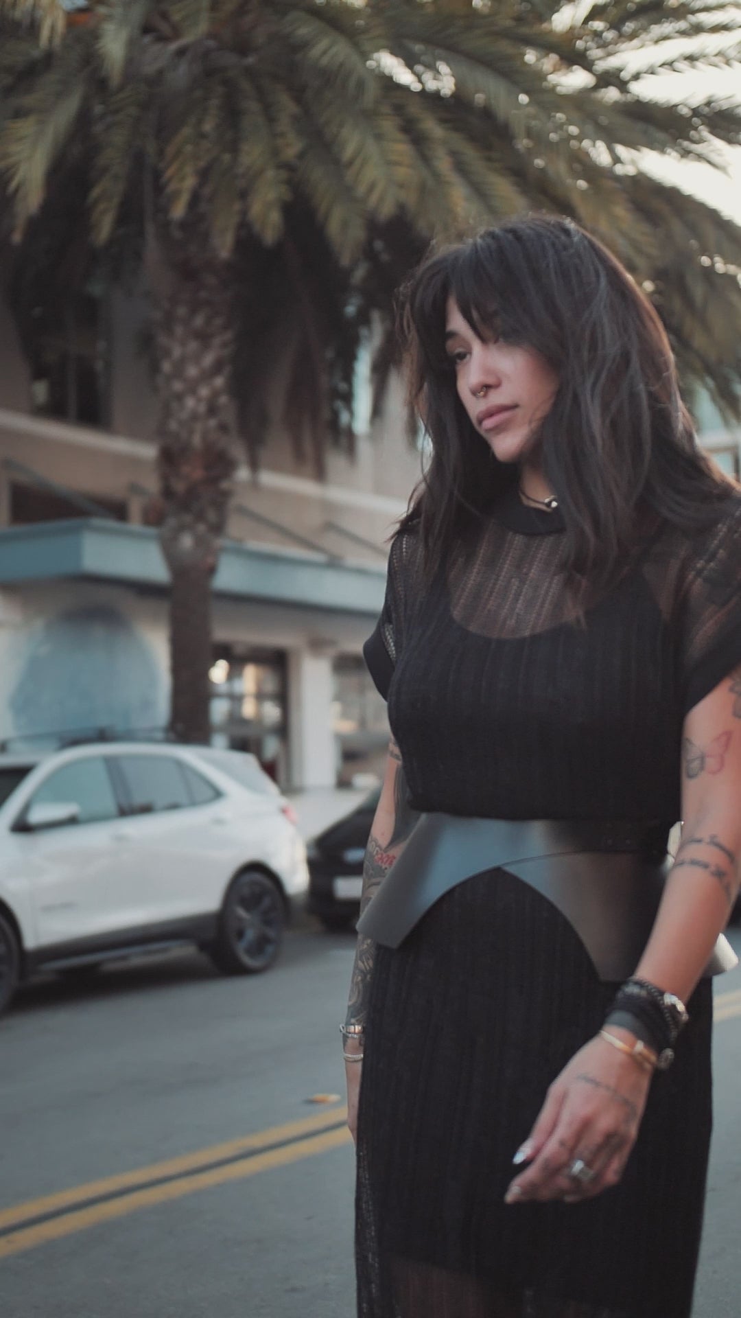 Noir Peplum Belt - buy online, Leather corset belts in Bleak&Sleek