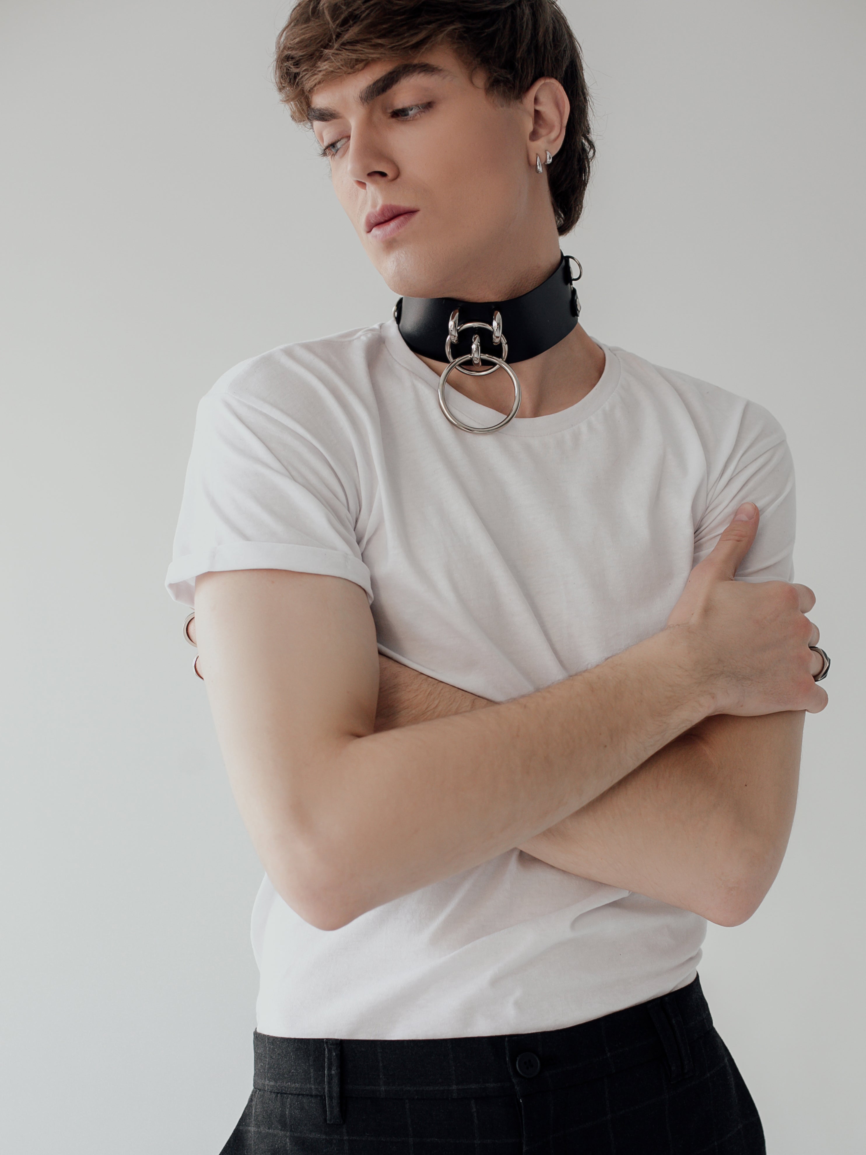 Uranus Choker - buy online, Leather collars chokers in Bleak&Sleek