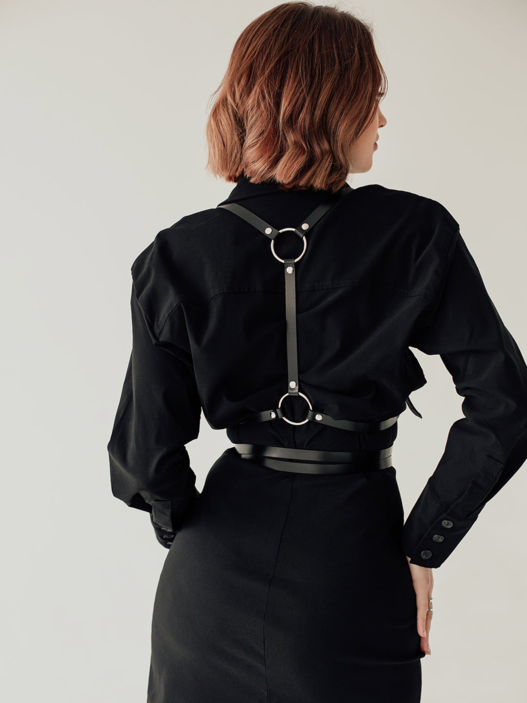 Reverse Harness - buy online, Leather body harness in Bleak&Sleek, USA