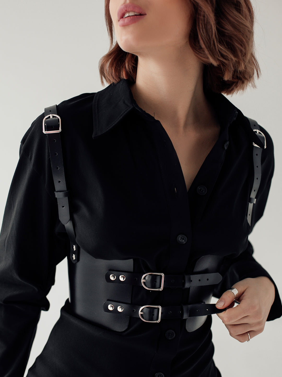 Leather corset belts, buy waist corset harness belt online