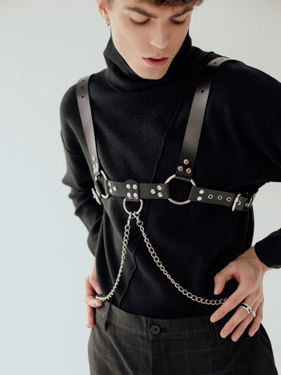 Leather body harness womens, luxury body straps online | Bleak&Sleek, USA